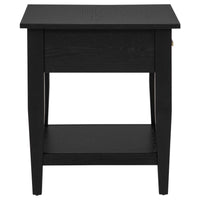Lindenton 1-drawer Wood Occasional Side End Table Black