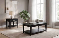 Lindenton 2-piece Wood Lift-Top Coffee and End Table Set Black
