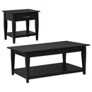 Lindenton 2-piece Wood Lift-Top Coffee and End Table Set Black