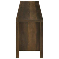 Carey 79-inch TV Stand Fireplace Media Console Dark Pine