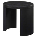 Sweeney 24-inch Round Wood Occasional Side End Table Black