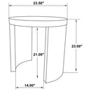 Sweeney 24-inch Round Wood Occasional Side End Table Black