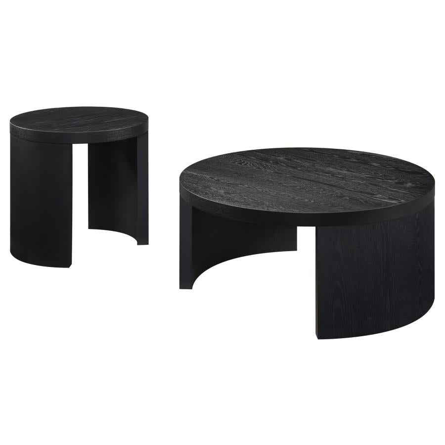 Sweeney 2-piece Coffee and End Occasional Table Set Black