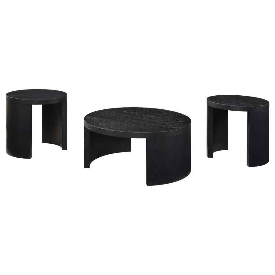 Sweeney 3-piece Coffee and End Occasional Table Set Black