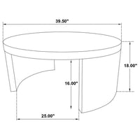 Sweeney 39-inch Round Wood Occasional Cocktail Coffee Table Black
