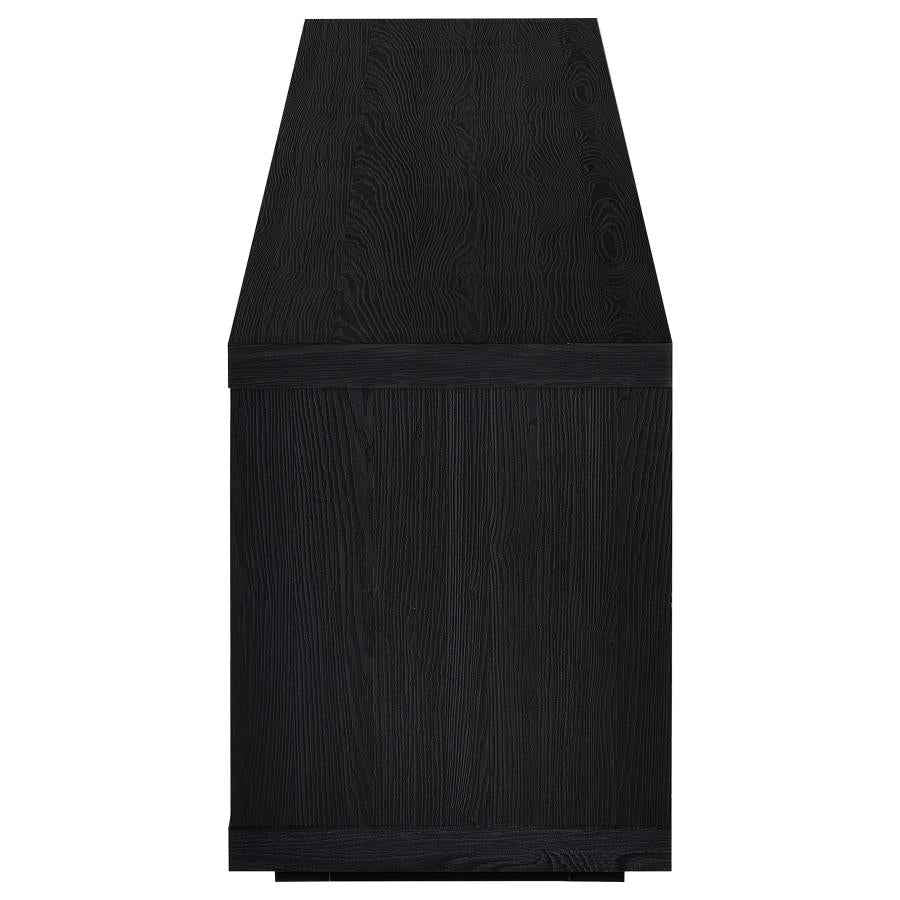Deiter 79-inch TV Stand Fireplace Media Console Black