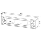 Deiter 79-inch TV Stand Fireplace Media Console Black
