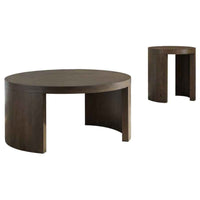 Sweeney 2-piece Coffee and End Occasional Table Set Dark Walnut