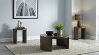 Sweeney 3-piece Coffee and End Occasional Table Set Dark Walnut