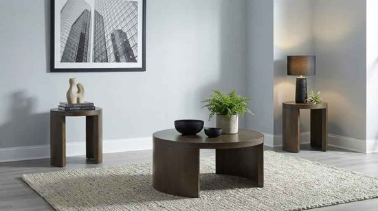 Sweeney 3-piece Coffee and End Occasional Table Set Dark Walnut