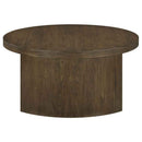 Sweeney 39-inch Round Wood Occasional Cocktail Coffee Table Dark Walnut