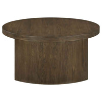 Sweeney 39-inch Round Wood Occasional Cocktail Coffee Table Dark Walnut