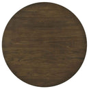 Sweeney 39-inch Round Wood Occasional Cocktail Coffee Table Dark Walnut