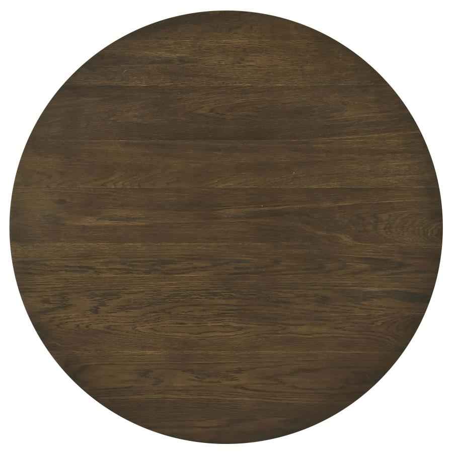 Sweeney 39-inch Round Wood Occasional Cocktail Coffee Table Dark Walnut