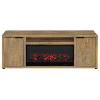 Fuller 60-inch 2-door TV Stand Fireplace Media Console Mango