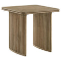 Home & Sleep Outlet - Adina Square Wood Side End Table Distressed Light Brown