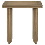 Home & Sleep Outlet - Adina Square Wood Side End Table Distressed Light Brown