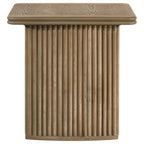 Home & Sleep Outlet - Adina Square Wood Side End Table Distressed Light Brown
