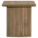 Adina Square Wood Side End Table Distressed Light Brown