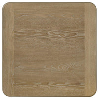 Adina Square Wood Side End Table Distressed Light Brown