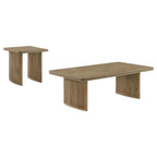 Home & Sleep Outlet - Adina 2-piece Wood Coffee Table Set Distressed Light Brown