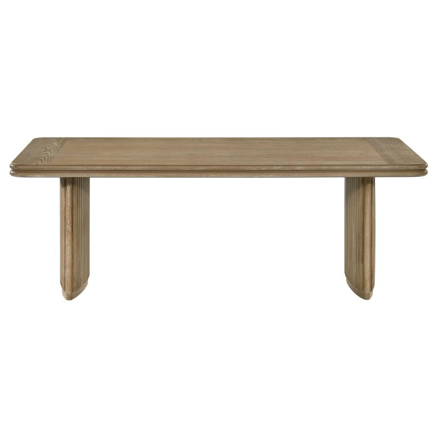 Home & Sleep Outlet - Adina 2-piece Wood Coffee Table Set Distressed Light Brown