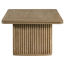 Adina 2-piece Wood Coffee Table Set Distressed Light Brown