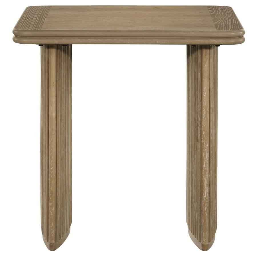 Adina 3-piece Wood Coffee Table Set Distressed Light Brown