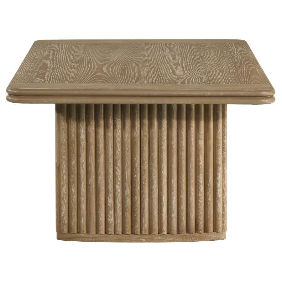Home & Sleep Outlet - Adina Rectangular Wood Coffee Table Distressed Light Brown