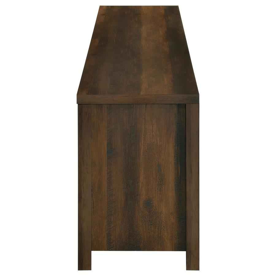 Enfield 71-inch TV Stand Fireplace Media Console Dark Pine