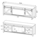 Enfield 71-inch TV Stand Fireplace Media Console Dark Pine