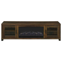 Havering 71-inch TV Stand Fireplace Media Console Dark Pine