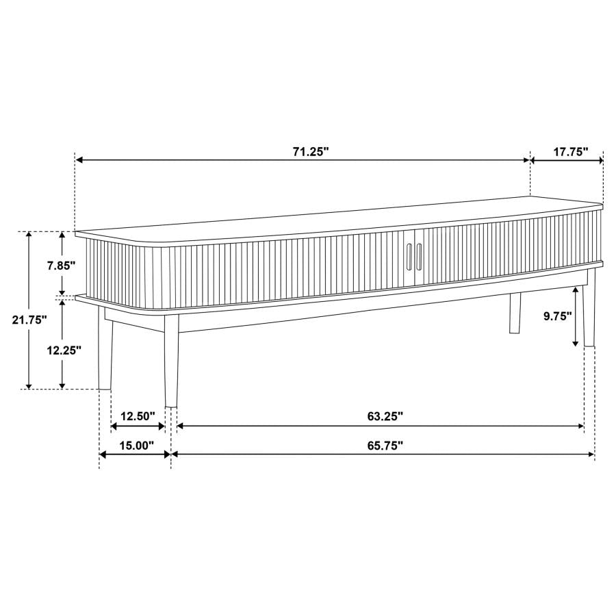 Home & Sleep Outlet - Croyden 71-inch TV Stand Media Console Weathered Natural