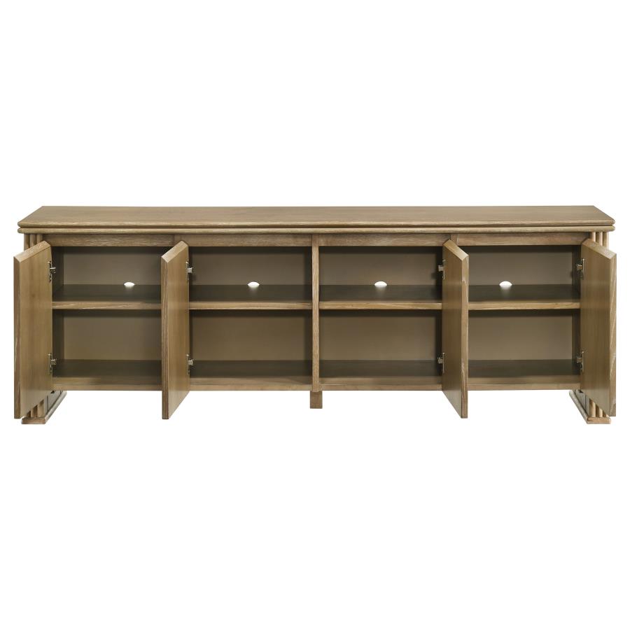 Home & Sleep Outlet - Adina 70-inch TV Stand Media Console Distressed Light Brown