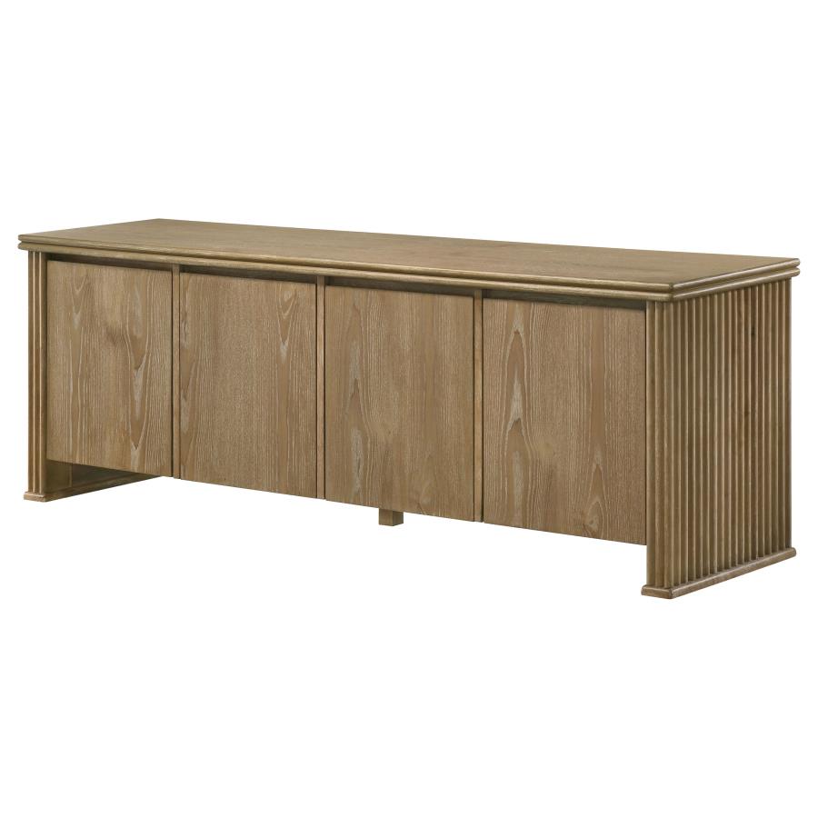 Home & Sleep Outlet - Adina 70-inch TV Stand Media Console Distressed Light Brown
