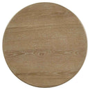 Adina Round Wood Side End Table Distressed Light Brown
