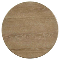 Adina Round Wood Side End Table Distressed Light Brown