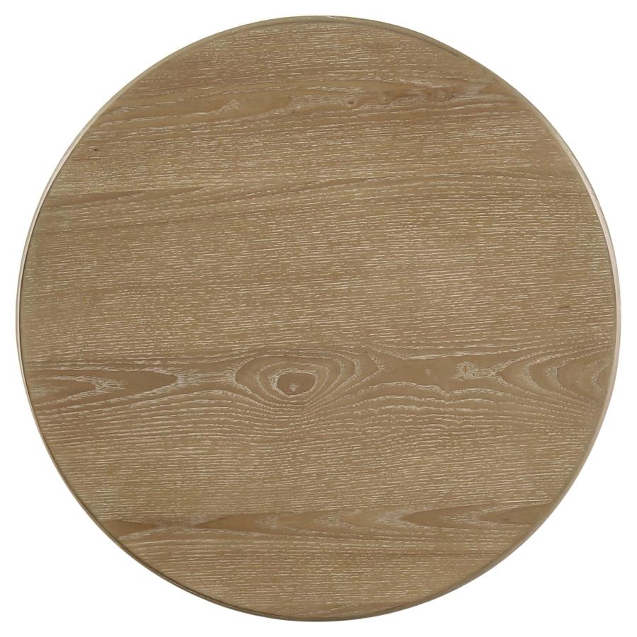 Home & Sleep Outlet - Adina 2-piece Round Coffee Table Set Distressed Light Brown