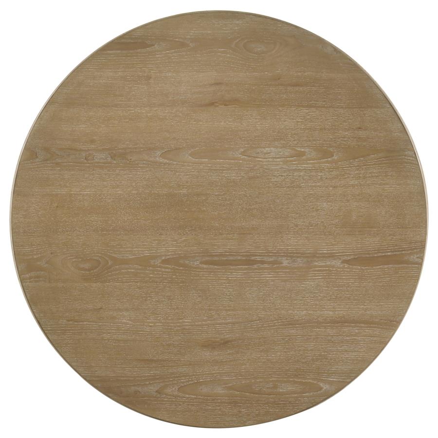 Home & Sleep Outlet - Adina 2-piece Round Coffee Table Set Distressed Light Brown