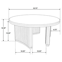 Adina 2-piece Round Coffee Table Set Distressed Light Brown
