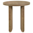 Adina 3-piece Round Coffee Table Set Distressed Light Brown
