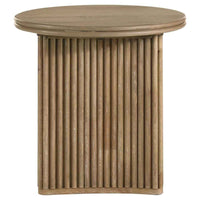 Adina 3-piece Round Coffee Table Set Distressed Light Brown