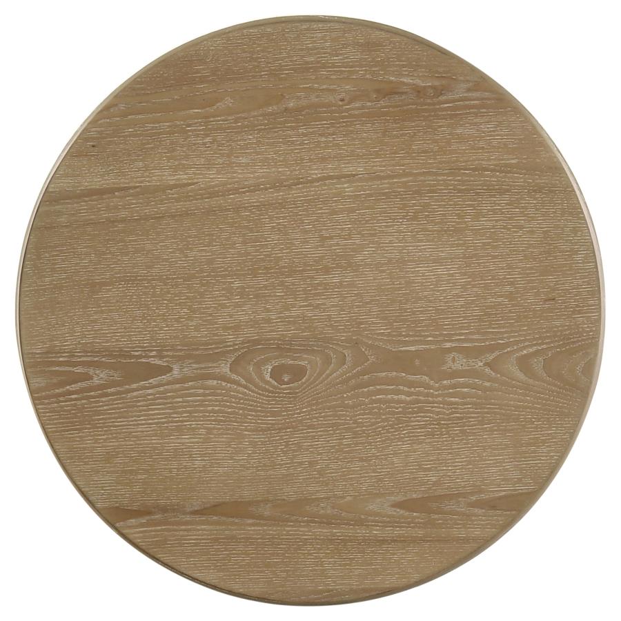 Home & Sleep Outlet - Adina 3-piece Round Coffee Table Set Distressed Light Brown