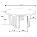 Adina 36-inch Round Wood Coffee Table Distressed Light Brown