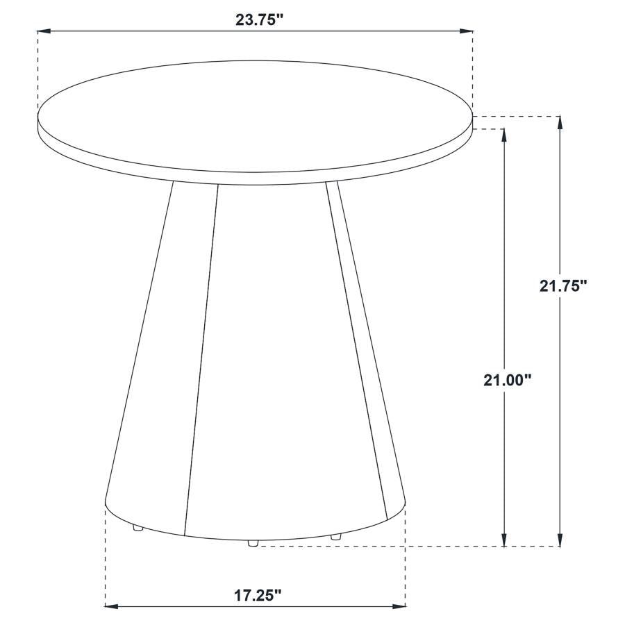 Home & Sleep Outlet - Franklin Round Wood Pedestal Side End Table Grey and Dark Brown