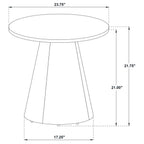 Home & Sleep Outlet - Franklin Round Wood Pedestal Side End Table Grey and Dark Brown