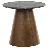Franklin 3-piece Round Pedestal Coffee Table Set Grey and Dark Brown - Home & Sleep Outlet