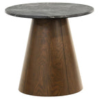 Home & Sleep Outlet - Franklin 3-piece Round Pedestal Coffee Table Set Grey and Dark Brown