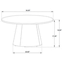Franklin 3-piece Round Pedestal Coffee Table Set Grey and Dark Brown - Home & Sleep Outlet