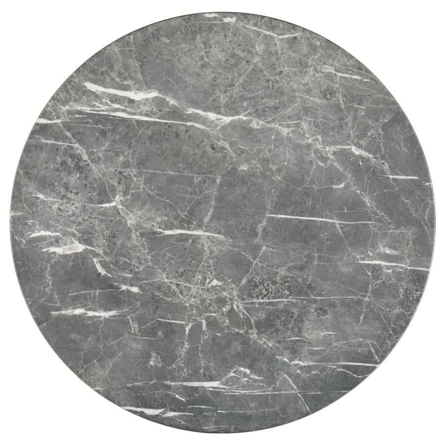 Franklin 36-inch Round Pedestal Coffee Table Grey and Dark Brown